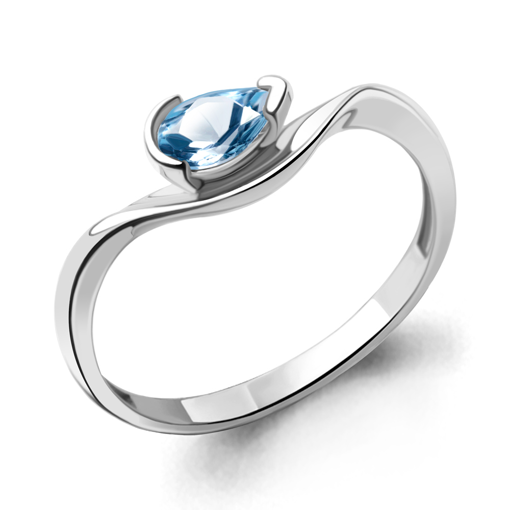 

Кольцо из серебра с топазом р. Aquamarine 6946705, 6946705_925_р