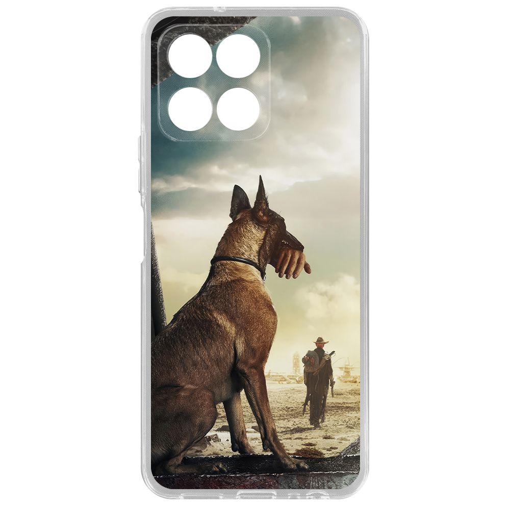 

Чехол-накладка Krutoff Clear Case Фоллаут (Fallout) - Псина для Honor X8 5G, Прозрачный