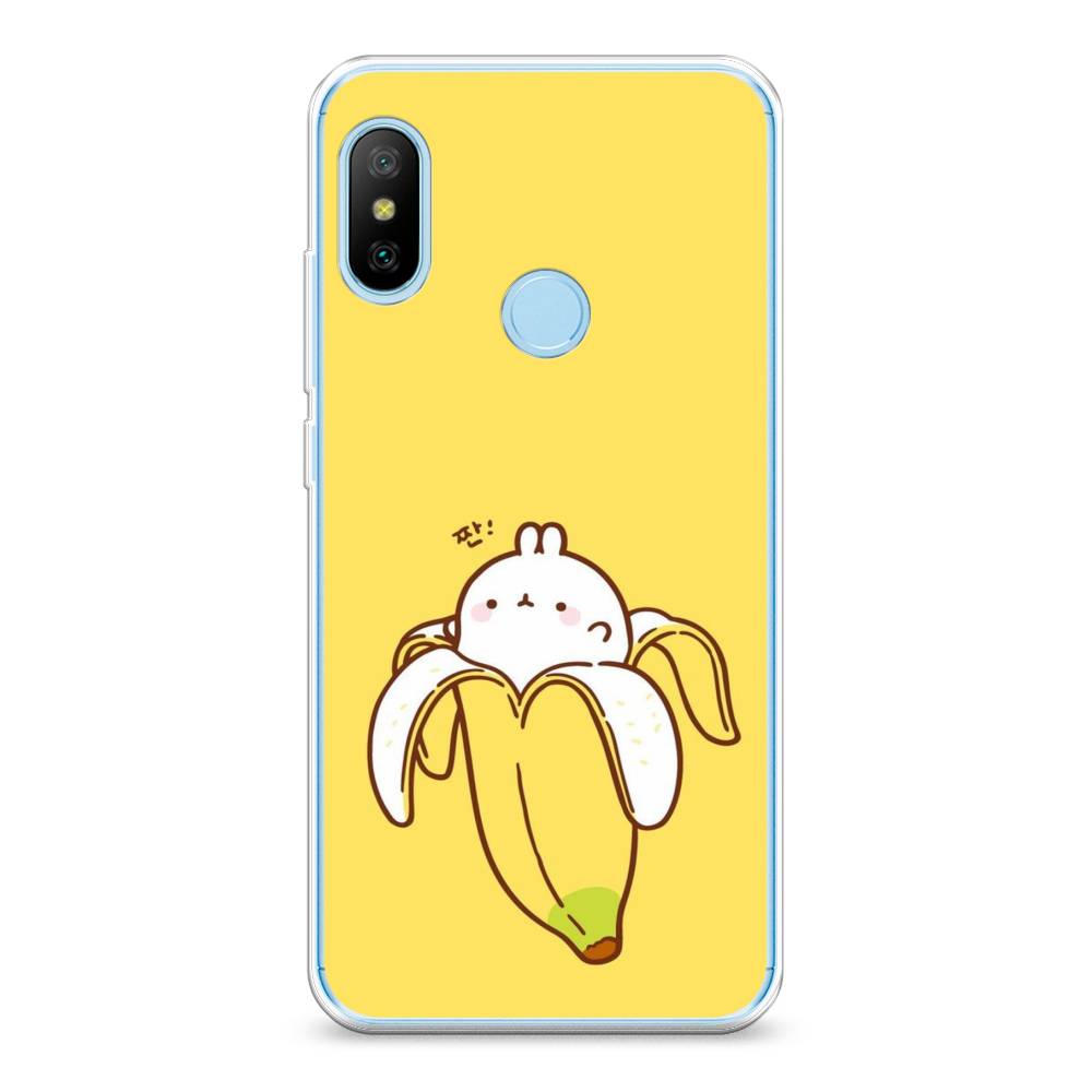фото Силиконовый чехол "зайчик-бананчик" на xiaomi redmi 6 plus awog