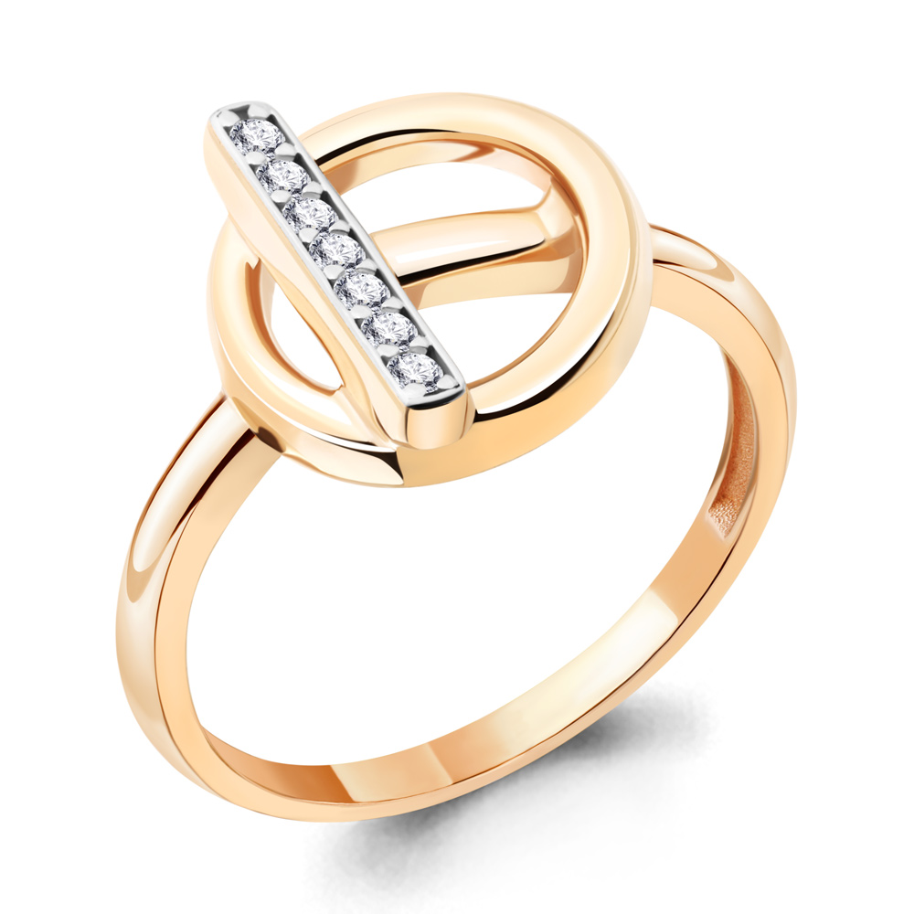 

Кольцо из серебра с фианитом р. Aquamarine 67347А, 67347А_925_з