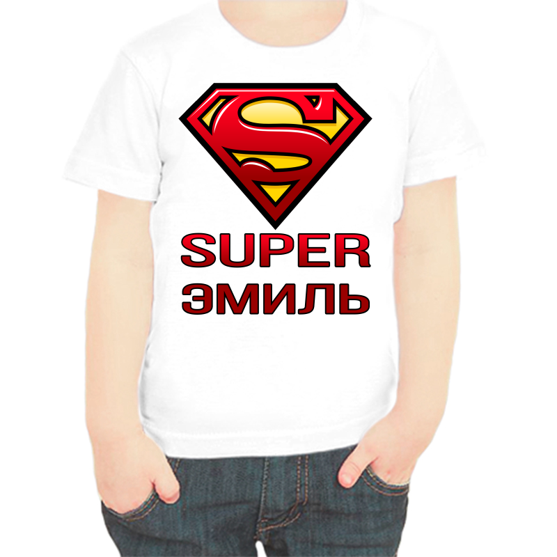 

Футболка мальчику белая 28 р-р super эмиль, Белый, fdm_super_emil