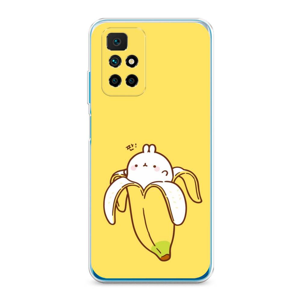 фото Силиконовый чехол "зайчик-бананчик" на xiaomi redmi note 11 4g china awog