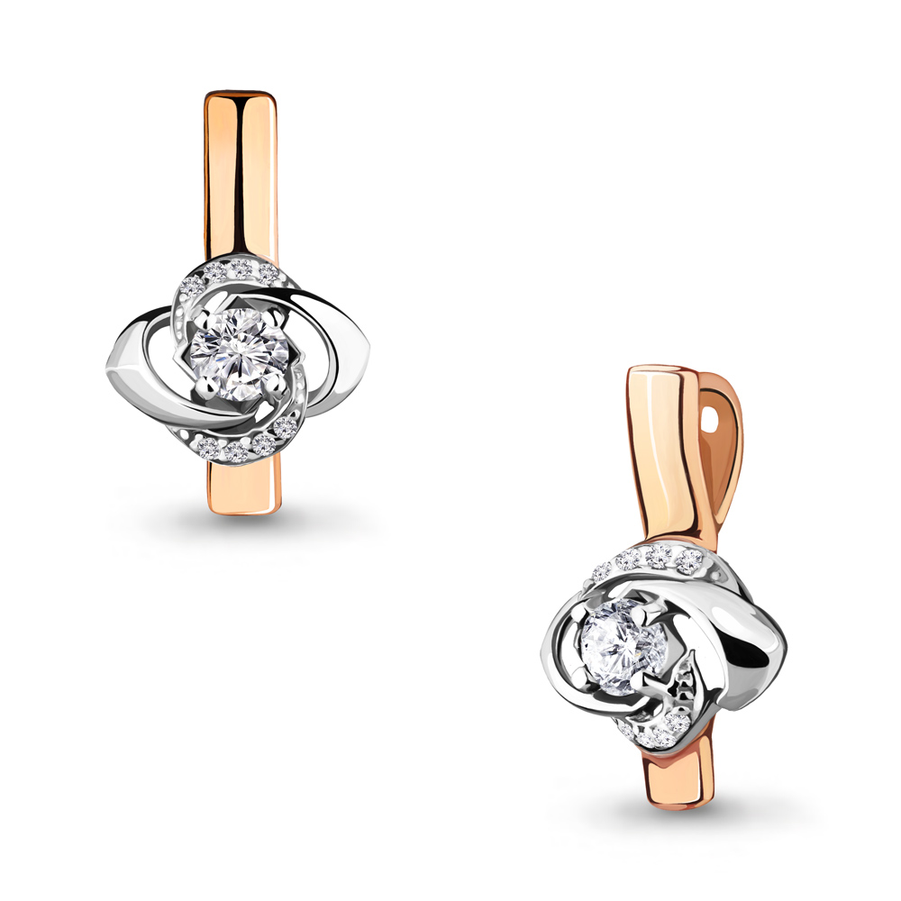 

Кулон из красного золота с фианитом Aquamarine 24187А, 24187А_585_кз