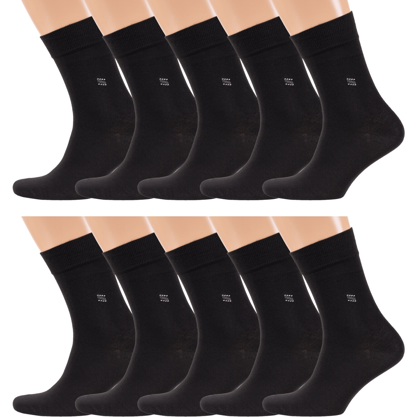 

Комплект носков мужских Rusocks 10-М-196 черных 27, 10 пар, Черный, 10-М-196