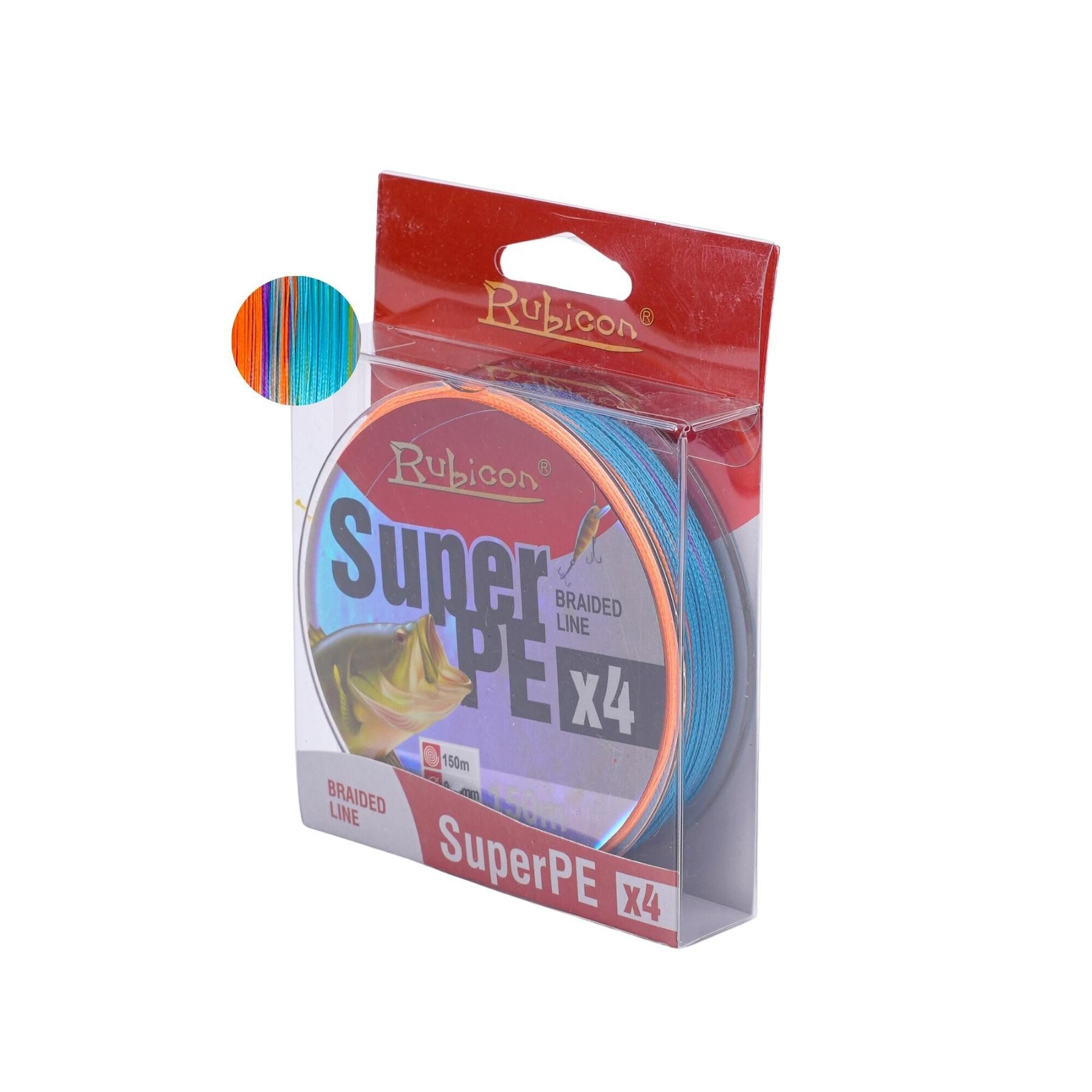 

Плетеный шнур для рыбалки RUBICON Super PE 4x 150 м multicolor, 0,50mm