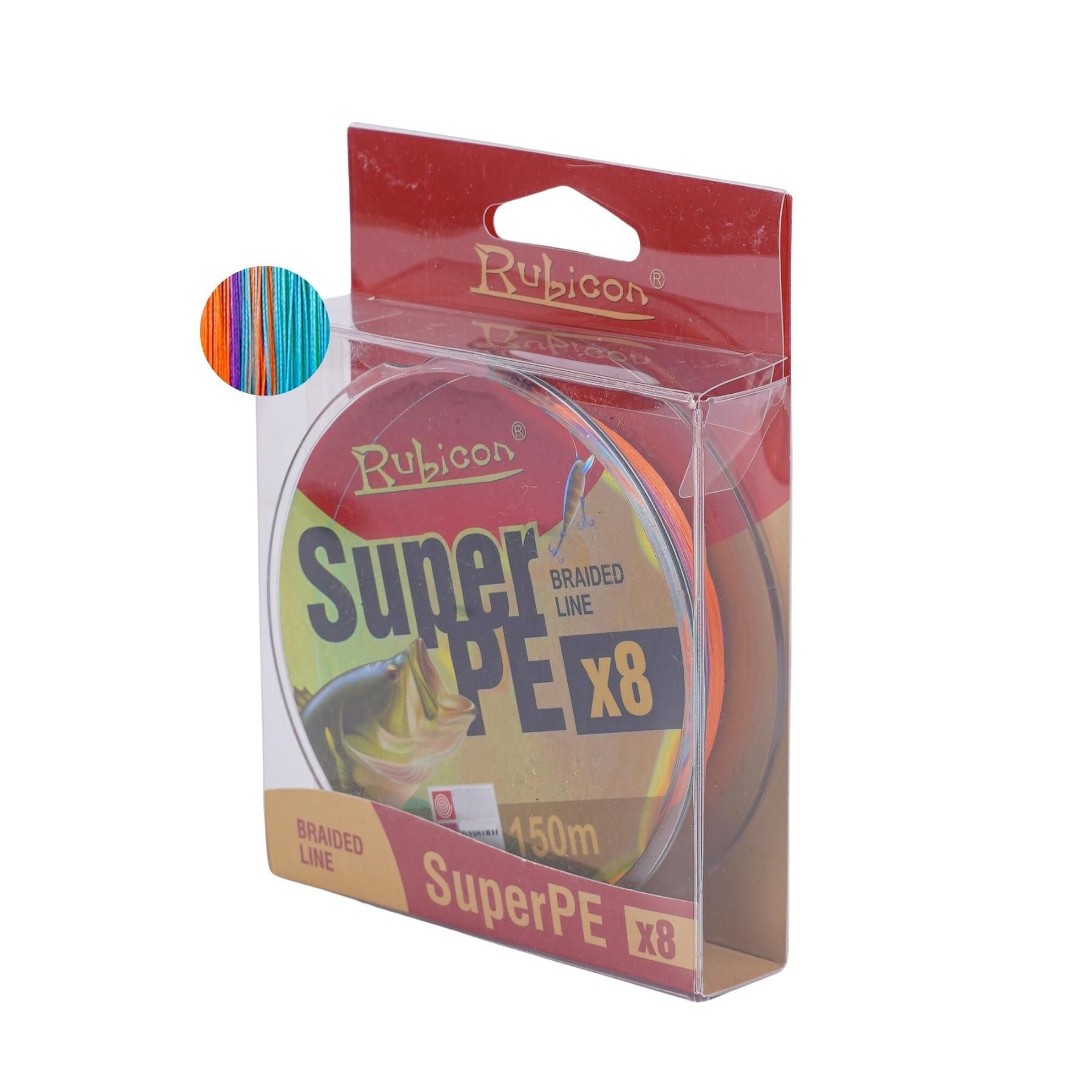 

Плетеный шнур для рыбалки RUBICON Super PE 8x 150 м multicolor, 0,10mm