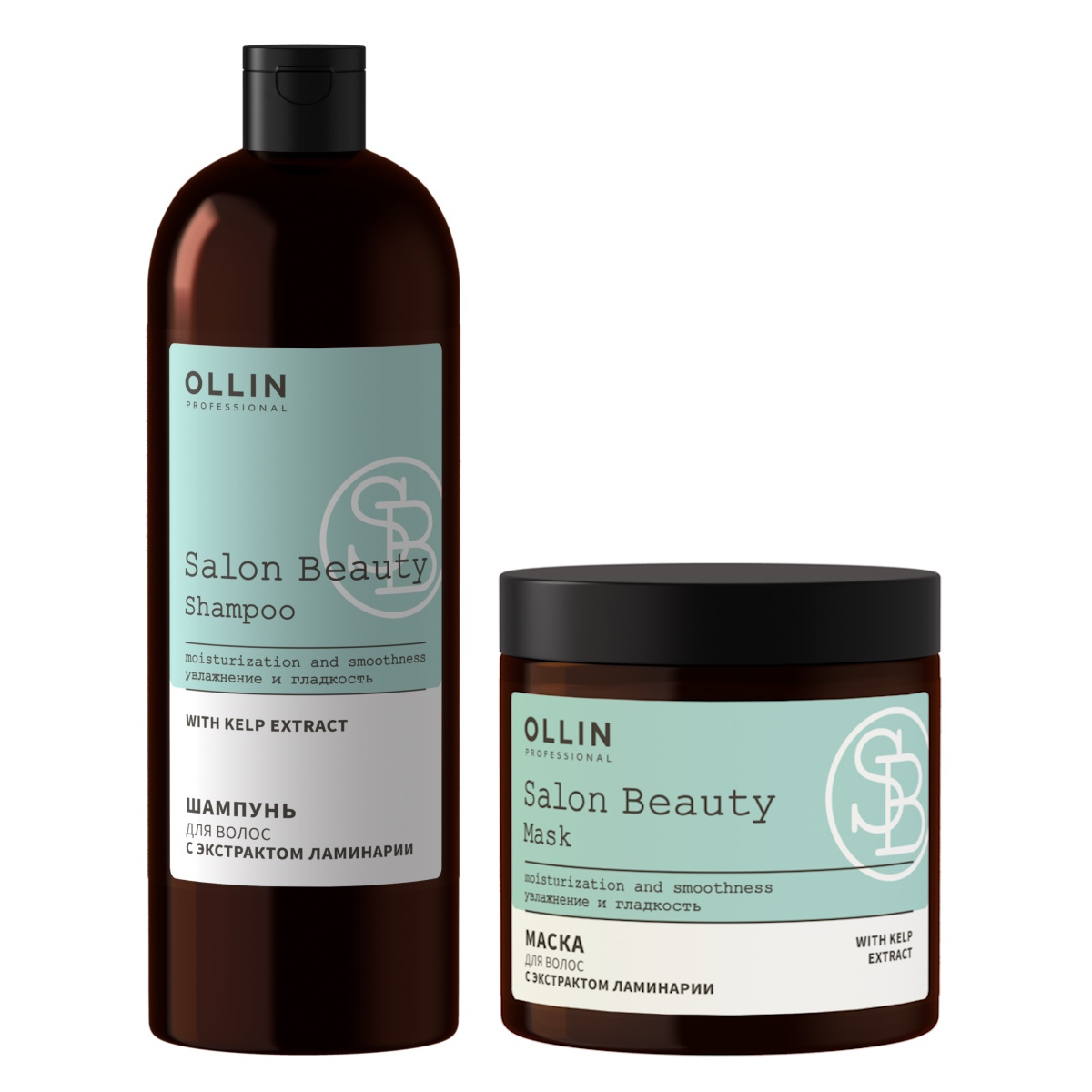 Набор для волос Ollin Professional Salon Beauty с экстрактом ламинарии 1000 мл 500 мл