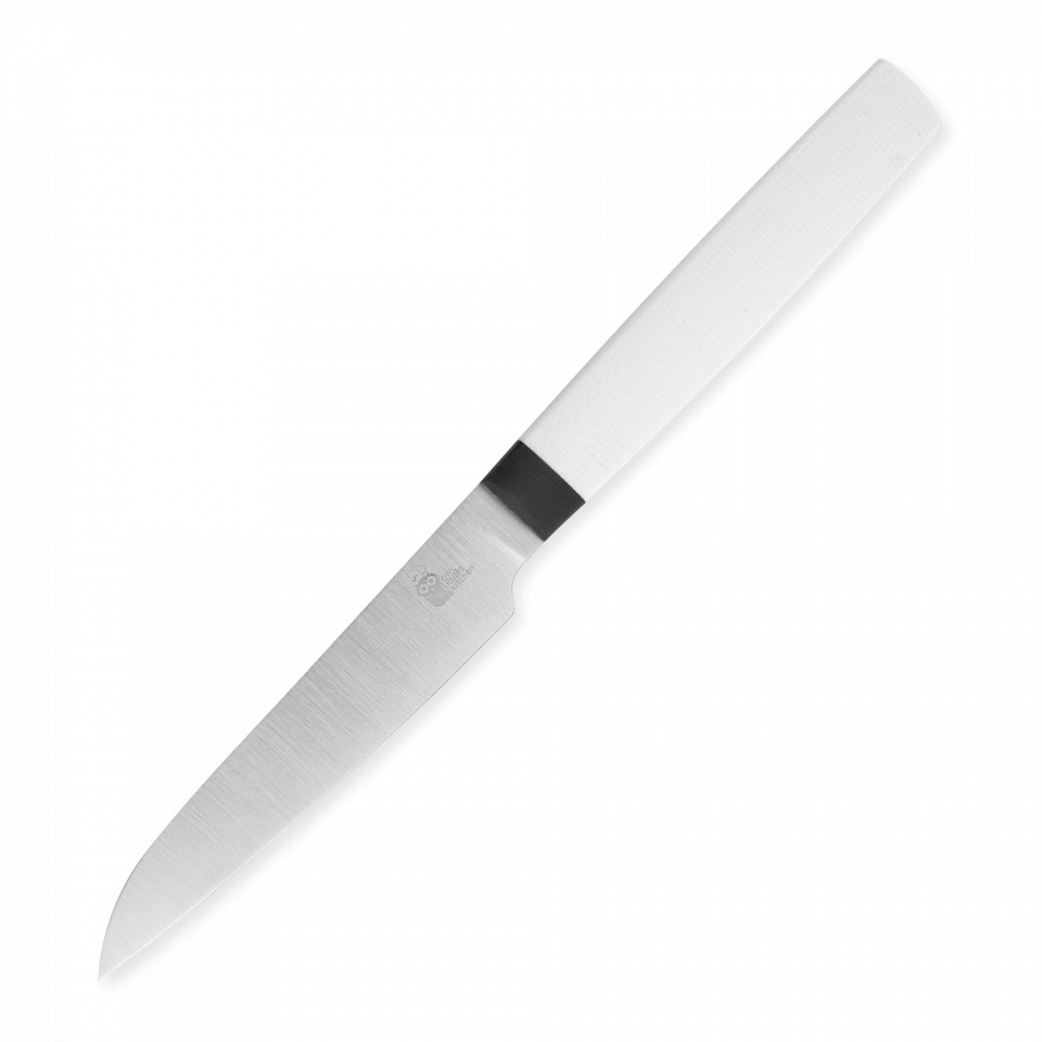 

Нож кухонный для чистки овощей и фруктов P100, OWL KNIFE, White, 9,7 см, сталь Elmax, P100