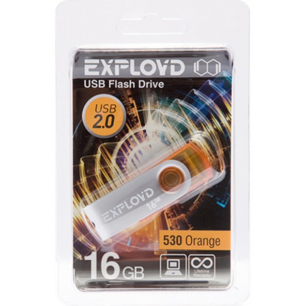 Карта памяти Exployd USB 16Гб EX016GB530 (EX016GB530 Orange)