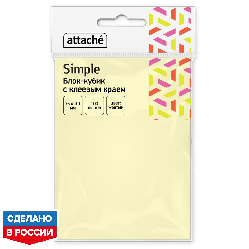 

Стикеры ATTACHE Bright colours с клеев.краем 76х101 желтый 100л