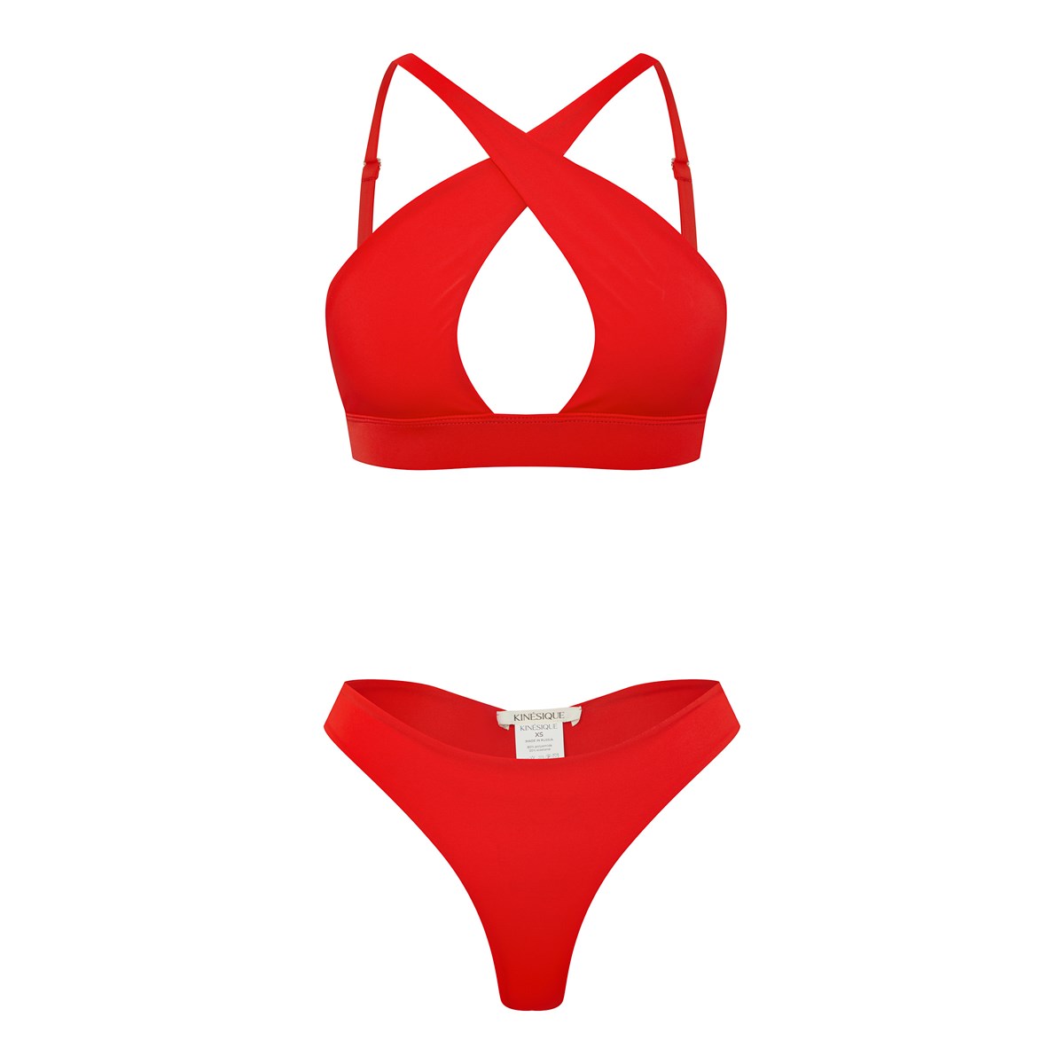 

Купальник раздельный женский Kinesique 43846 красный XS, 43846