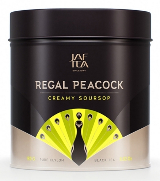 Чай чёрный JAF TEA Regal Peacock Creamy Soursop листовой с ароматом соусап, 180 г