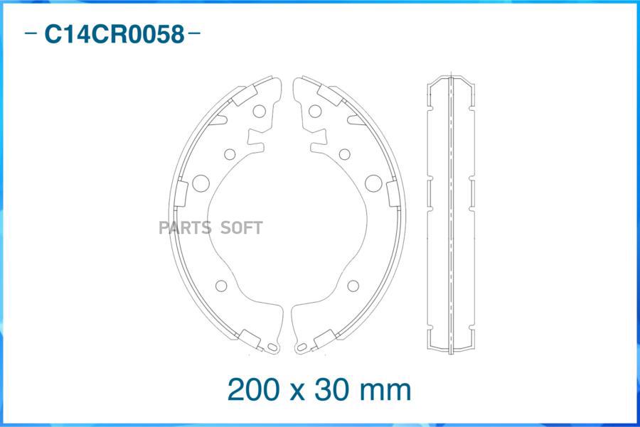 

Тормозные колодки CWORKS задние барабанные c14cr0058