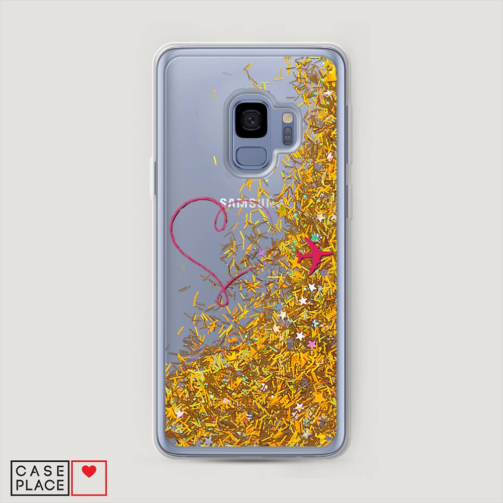 

Чехол Awog на Samsung Galaxy S9 "Сердце и самолет", Красный, 25790-1