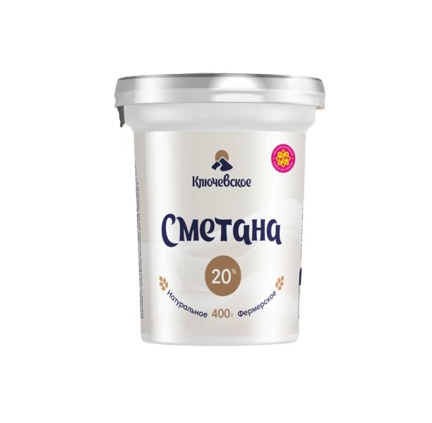 

Сметана Ключевское 20% БЗМЖ 400 г