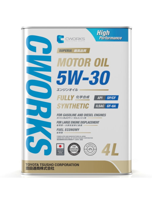 фото Масло моторное superia cworks motor oil 5w-30 sp/cf, 4l