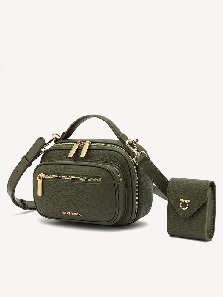 Комплект (сумка+кошелек) женский MILLZ KARTA 809800, зеленый
