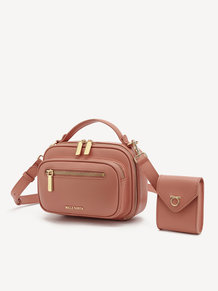 Комплект (сумка+кошелек) женский MILLZ KARTA 809800, розовый