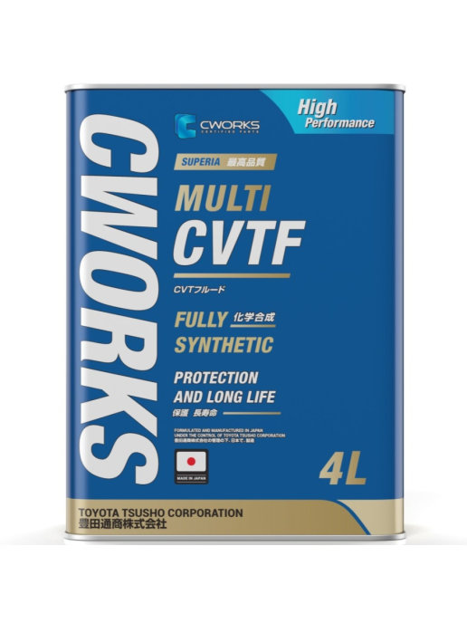 Масло трансмиссионное SUPERIA CWORKS MULTI CVTF, 4L