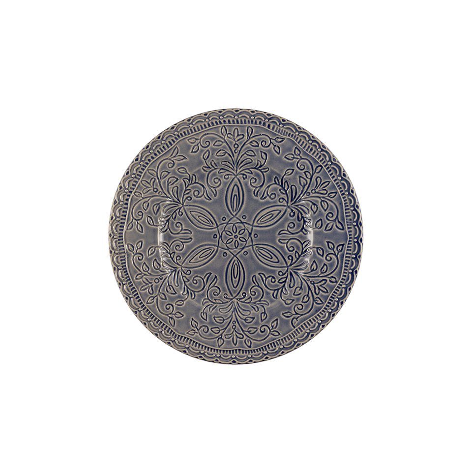 Тарелка LE COQ Skalistos, 22,5 см, каменная керамика, синяя