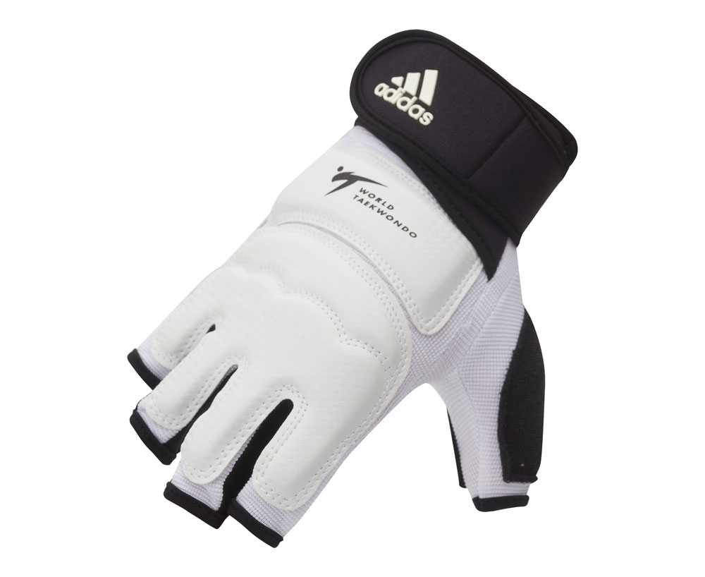 

Перчатки для тхэквондо WT Fighter Gloves белые (размер XL), Черный;белый, adiTFG01
