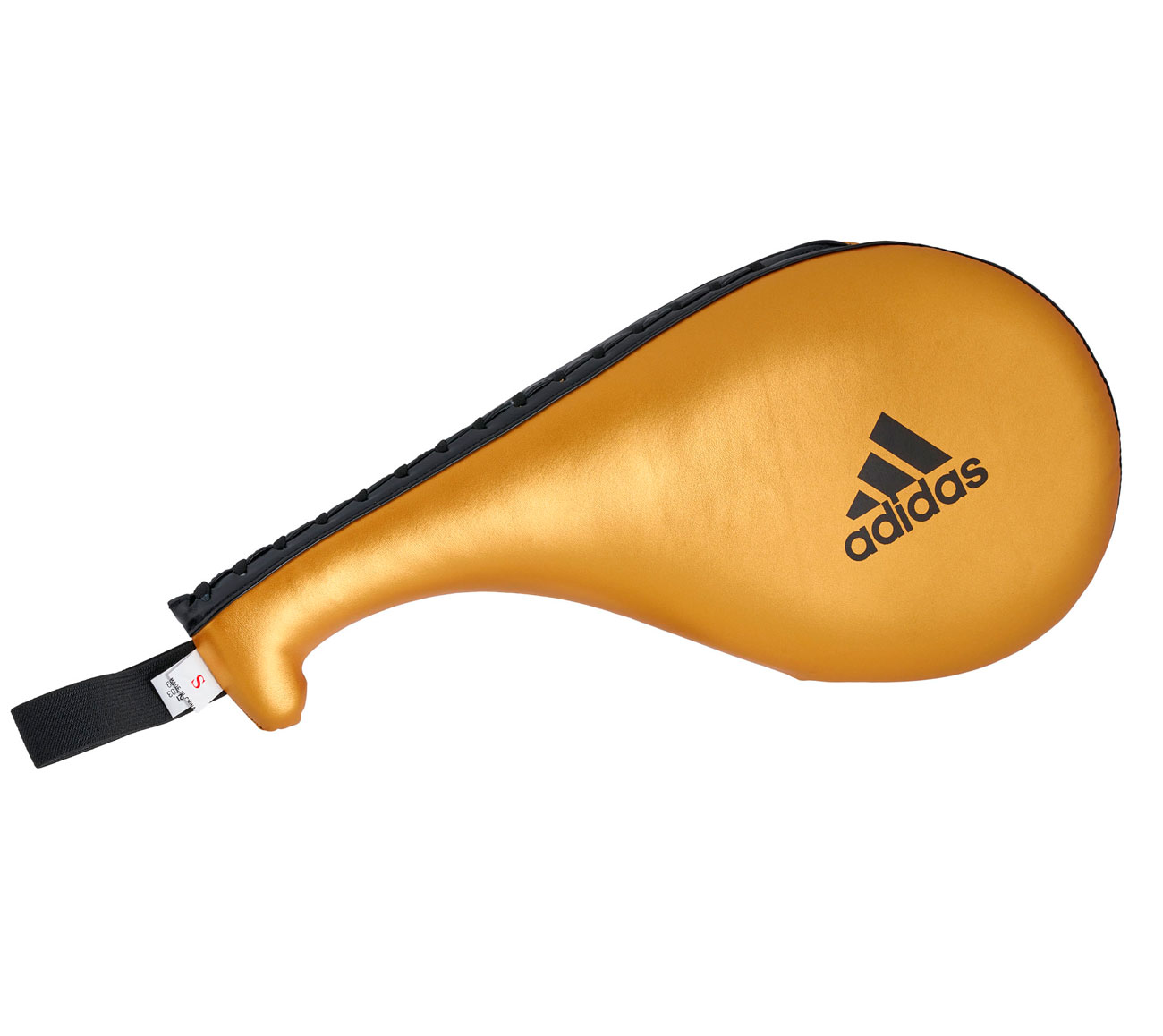 фото Ракетка для тхэквондо двойная maya double target mitt золото-черная (размер l) adidas