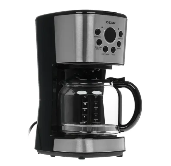 Кофеварка капельного типа DEXP DCM-1600 черная капельная кофеварка bq cm7000 черно золотая