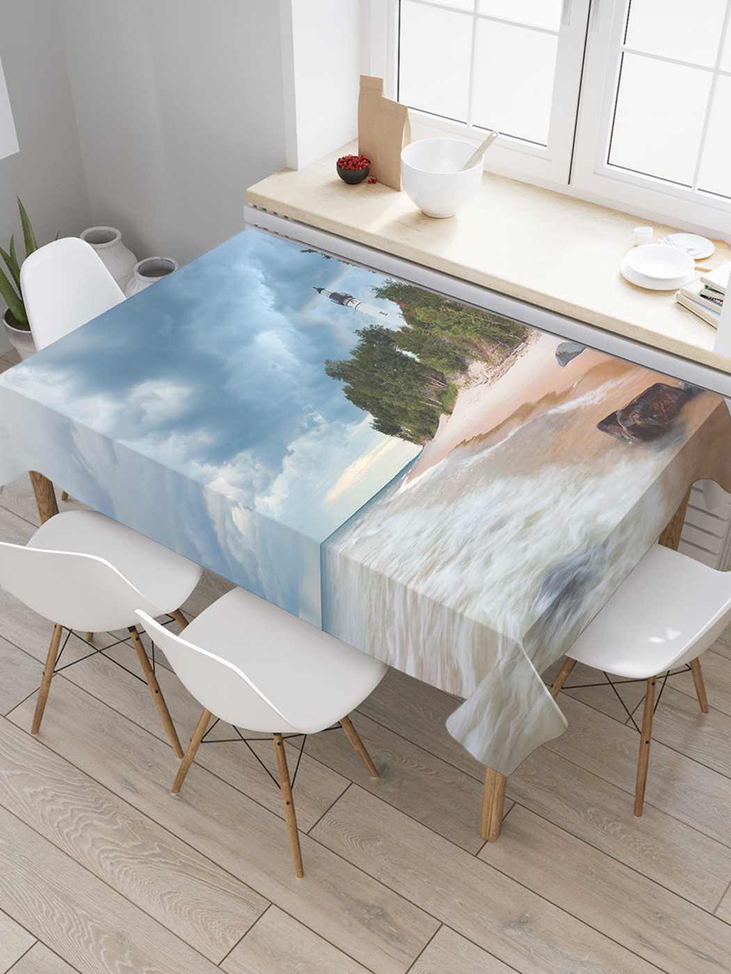 

Скатерть прямоугольная JoyArty "Лесной маяк" из оксфорда, 180x145 см, Лесной маяк