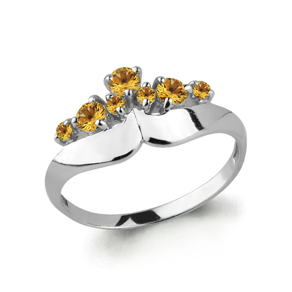 

Кольцо из серебра с цитрином р., Aquamarine 6568806, 6568806_925_р