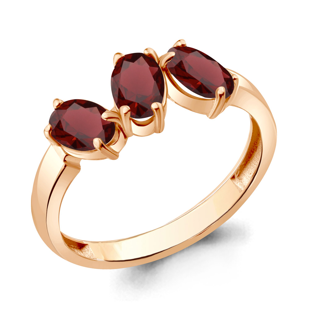 

Кольцо из серебра с гранатом р. Aquamarine 6939003, 6939003_925_з