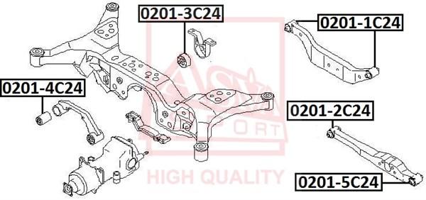 

Сайлентблок ASVA заднего нижнего поперечного рычага, внетренний 02012C24