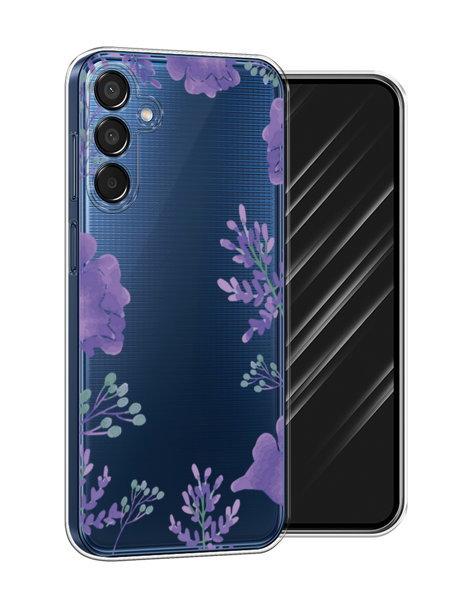 

Чехол Awog на Samsung Galaxy M15 5G "Сиреневая цветочная рамка", Прозрачный;фиолетовый, 2109550-1