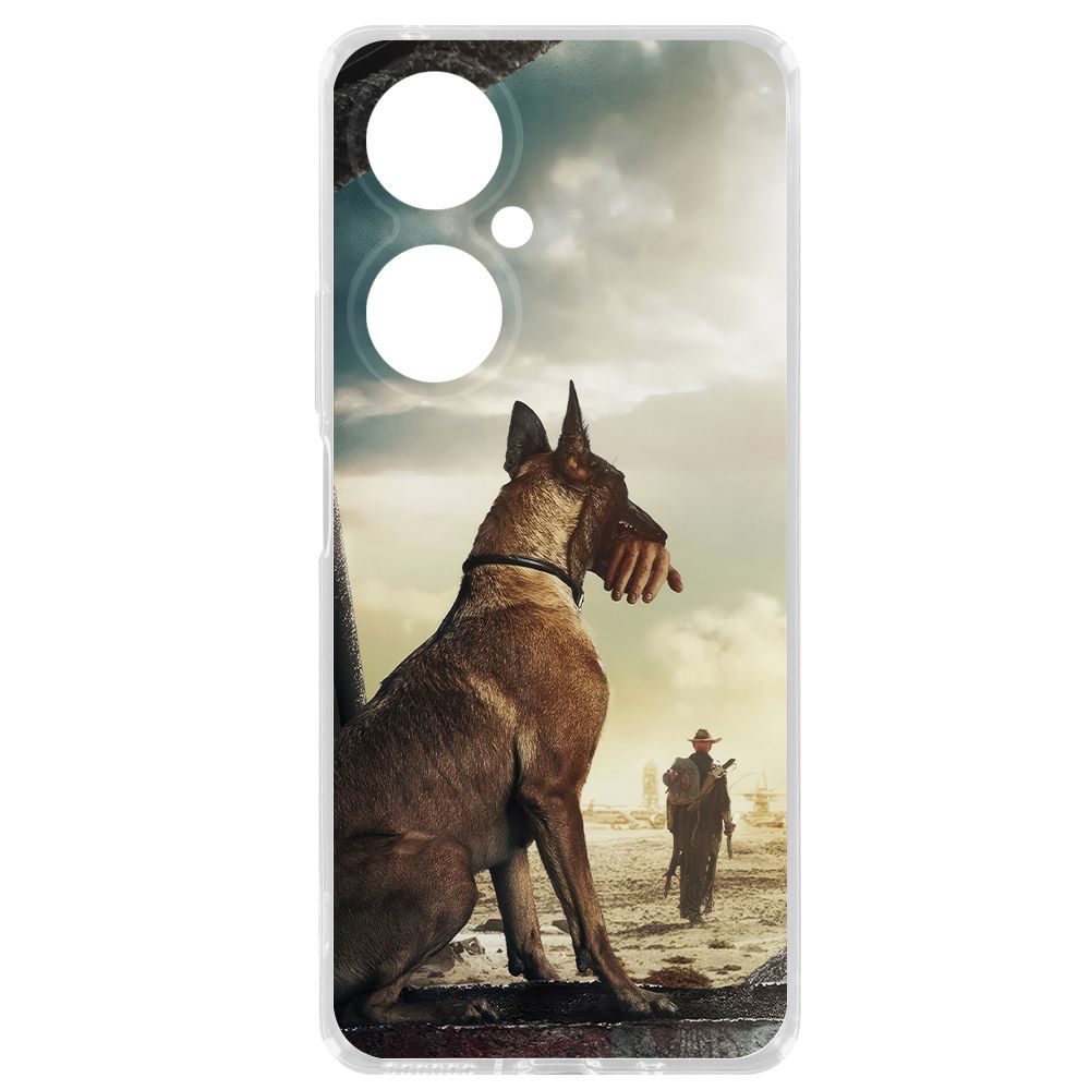 

Чехол-накладка Krutoff Clear Case Фоллаут (Fallout) - Псина для Huawei Nova 11i, Прозрачный