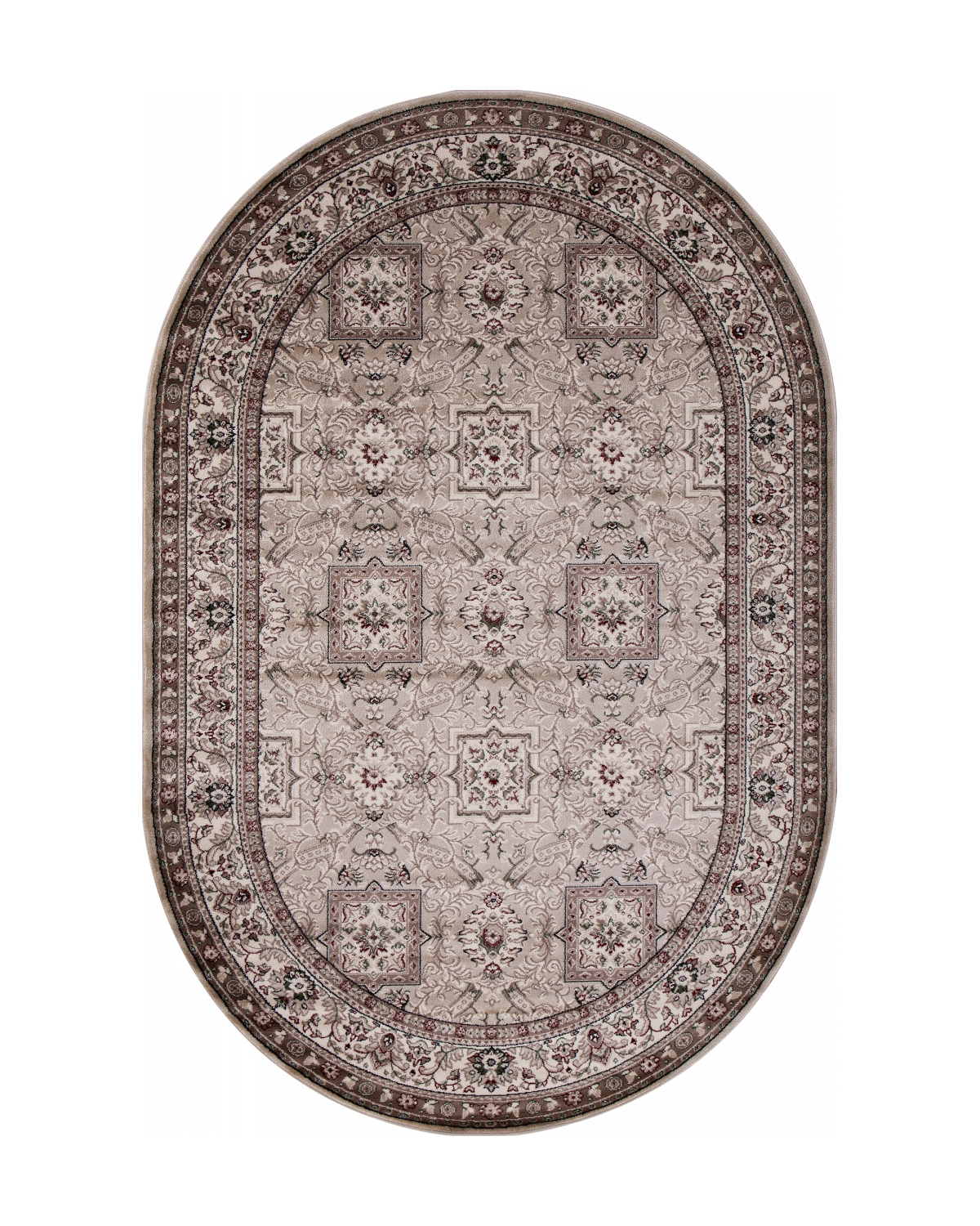 

Ковёр Merinos Colizey 80x150 овальный тёмно-бежевый D868