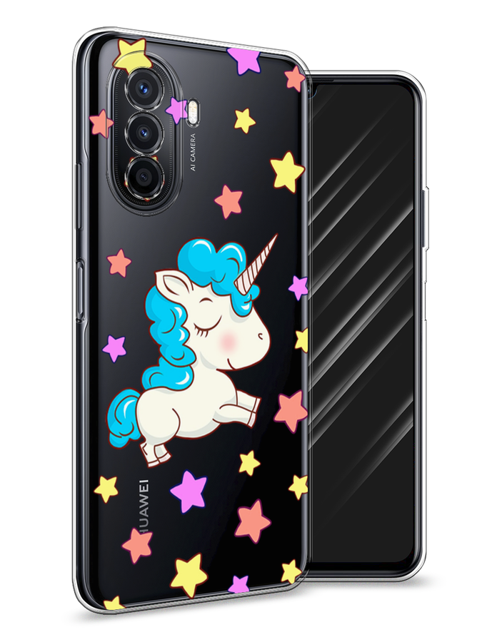 

Чехол Awog на Huawei Nova Y70 "Звездный единорог", Разноцветный, 6109150-2