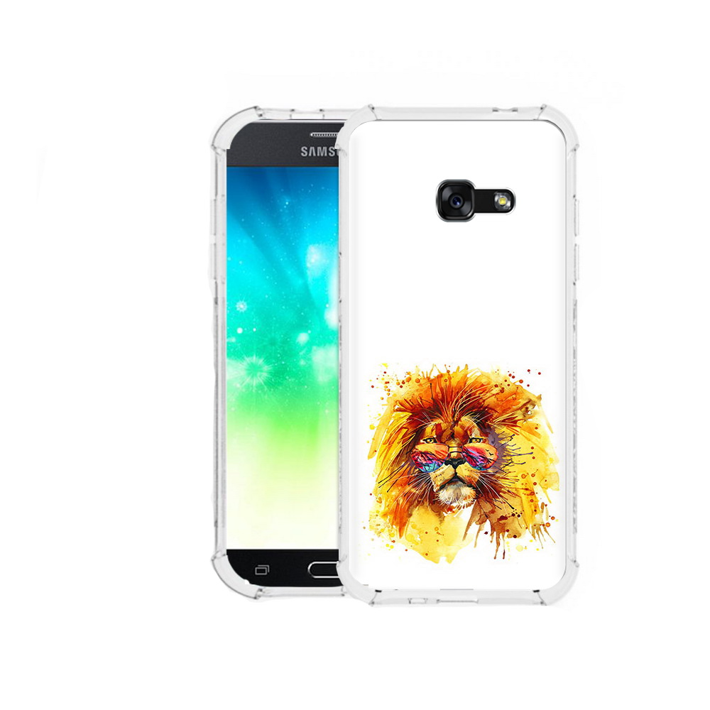 

Чехол MyPads Tocco для Samsung Galaxy A3 (2016) лев в очках, Прозрачный, Tocco