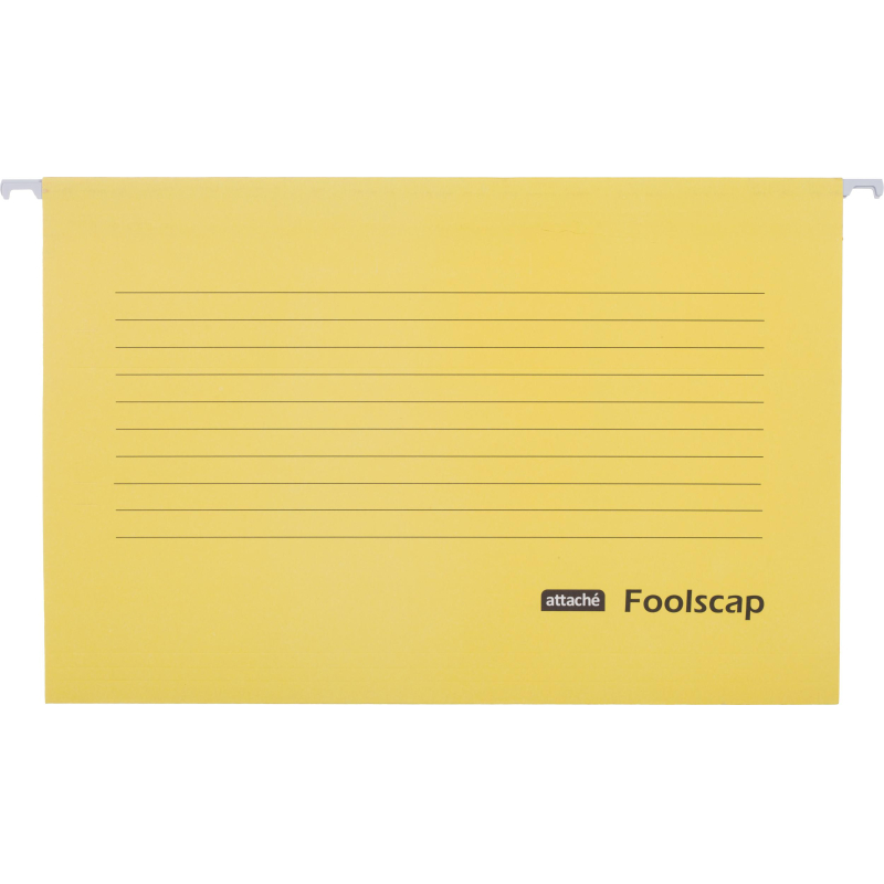 

Папка подвесная Attache Foolscape, картон желтый, до 200л., 5шт/уп