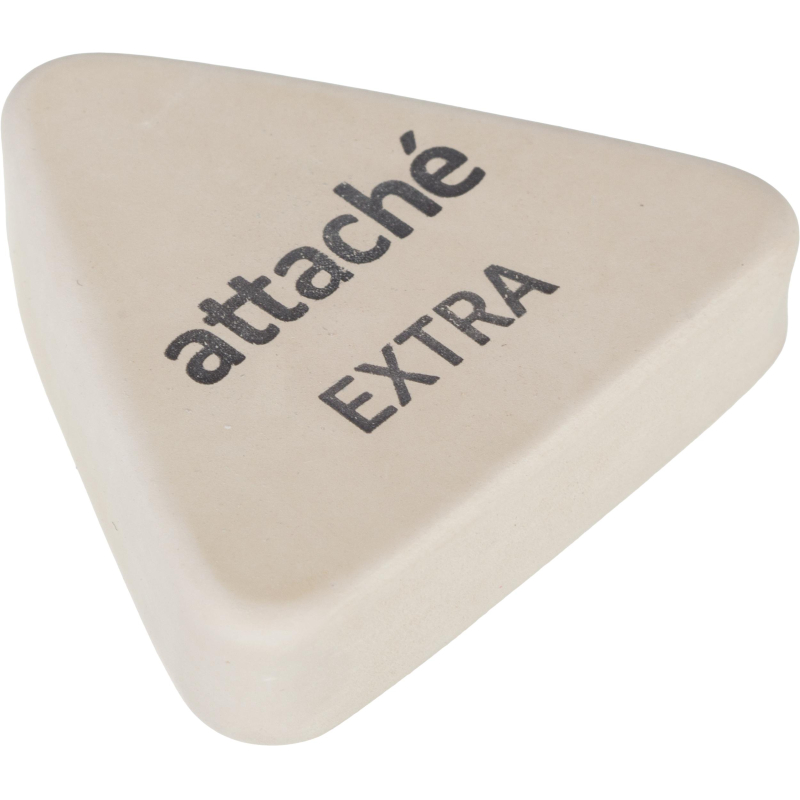 Ластик треугольный Attache Extra, натуральный каучук, 40x38x10мм, белый, (15шт.)