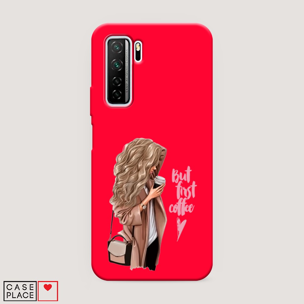 

Матовый силиконовый чехол "Звездочки графика белая" на Huawei P30, Звездочки графика белая
