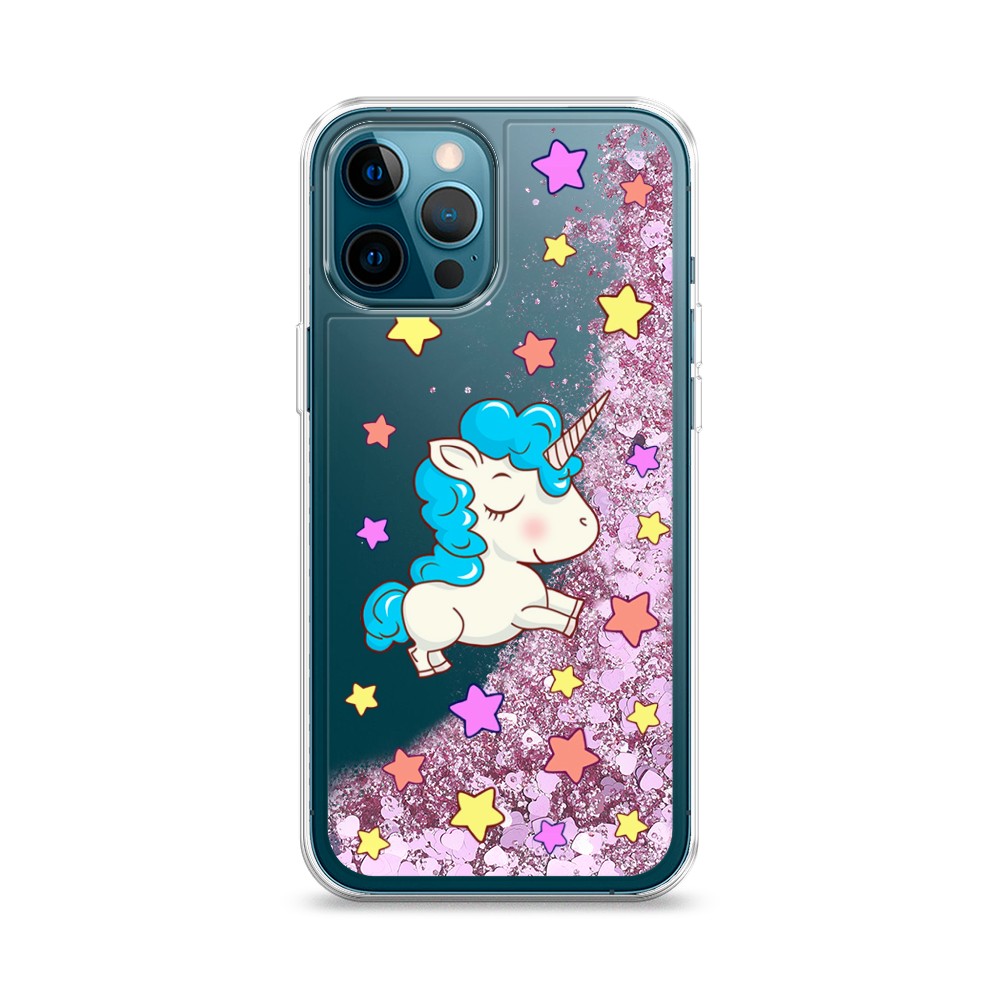 

Жидкий чехол с блестками "Звездный единорог" на Apple iPhone 12 Pro, 12894-1