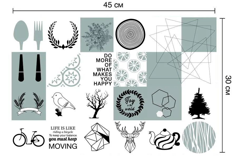 Deco-стикеры Сити сториз 15x15 см матрас сити ла специя 1200 2000