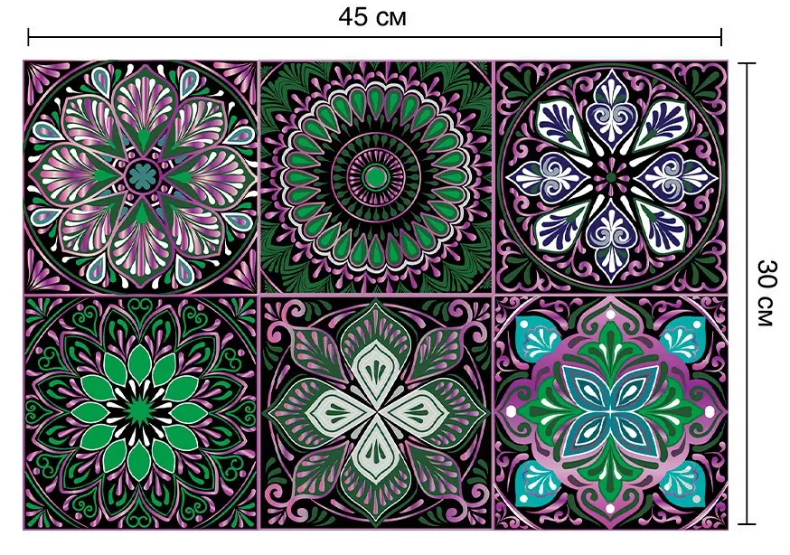 

Deco-стикеры Джангл 15x15 см, Разноцветный