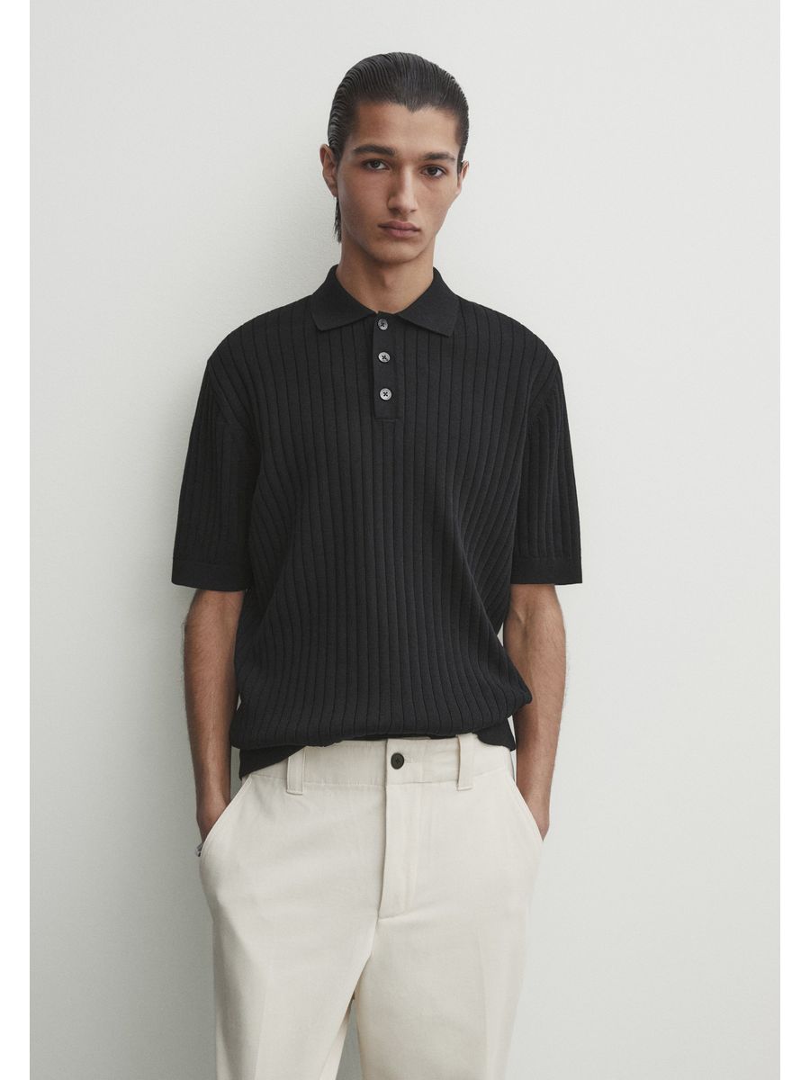

Футболка мужская Massimo Dutti M3I22P0C2 черная M, Черный, M3I22P0C2