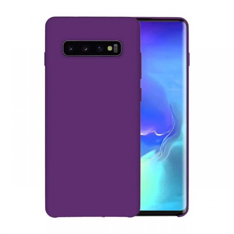 фото Чехол silicone для samsung galaxy s10 plus overlay (фиолетовый/баклажан) ёmart