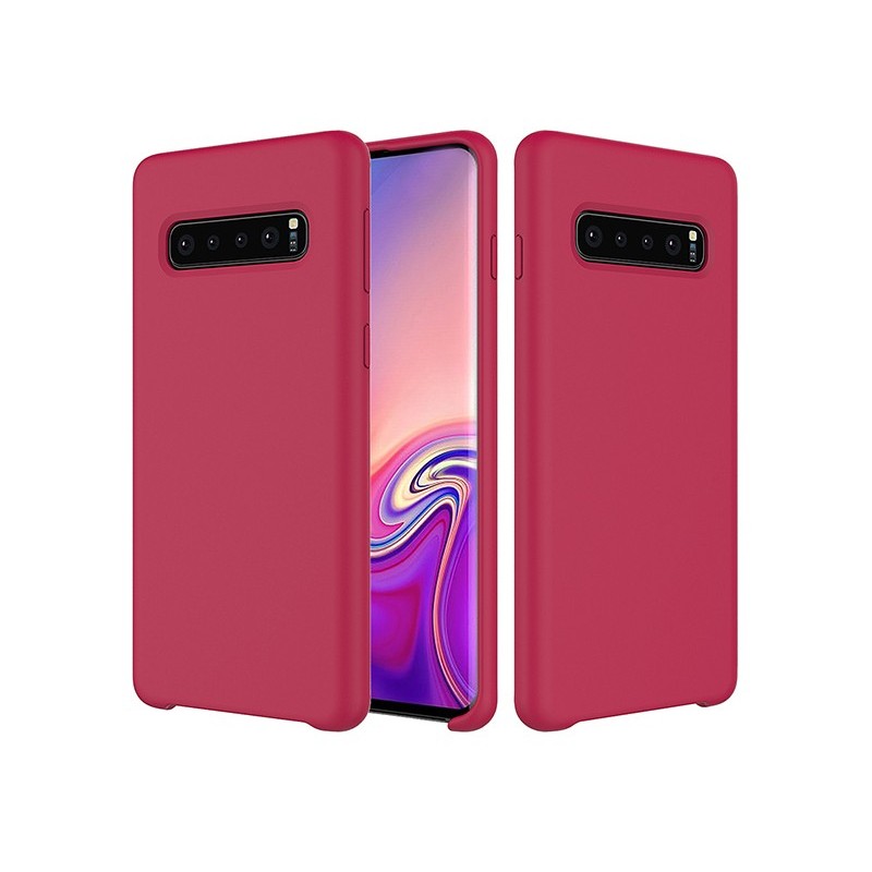 фото Чехол silicone для samsung galaxy s10 plus overlay (бордовый) ёmart