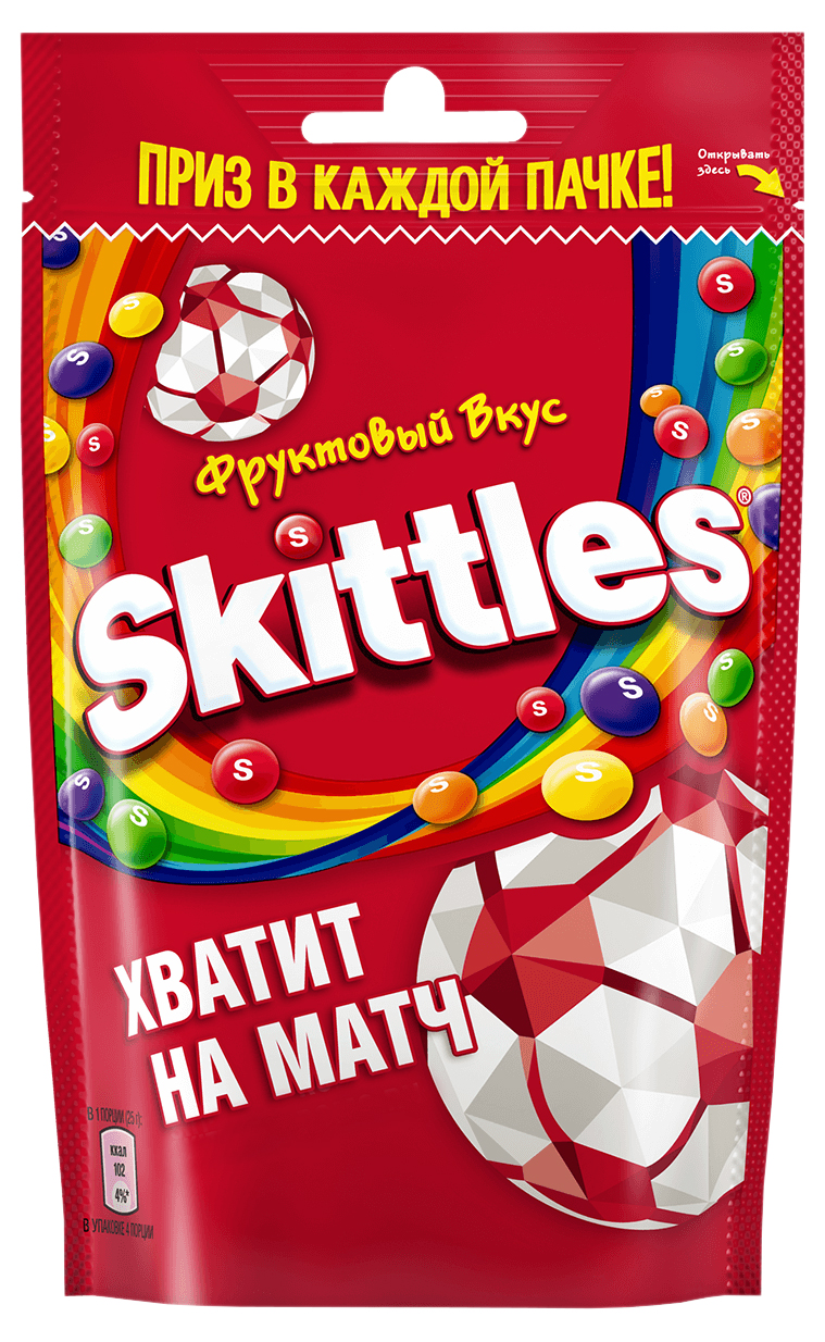 Драже Skittles Pouch Фрукты жевательные в глазури 165 г