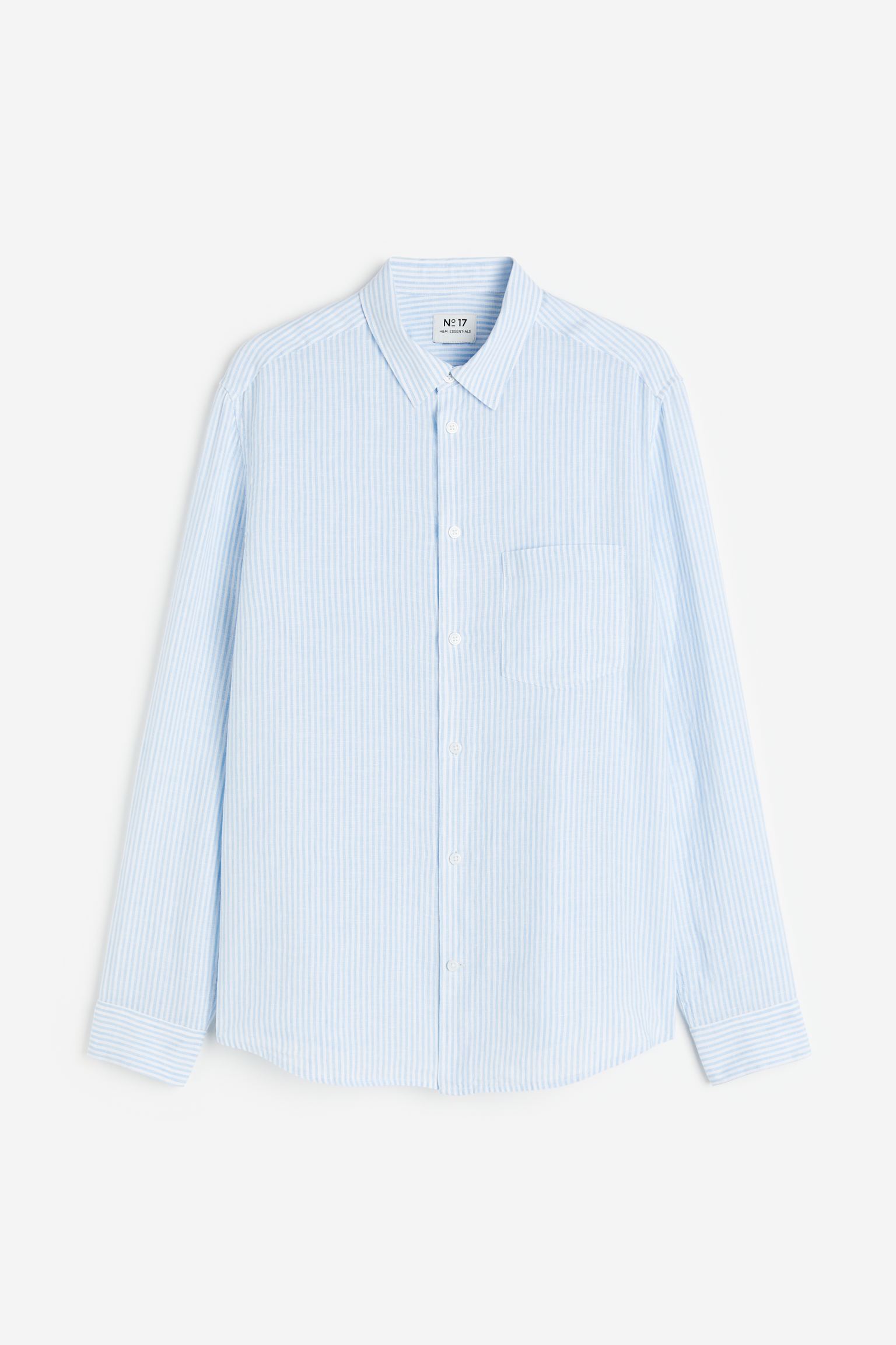 Рубашка мужская H&M 1127523007 синяя XS (доставка из-за рубежа)