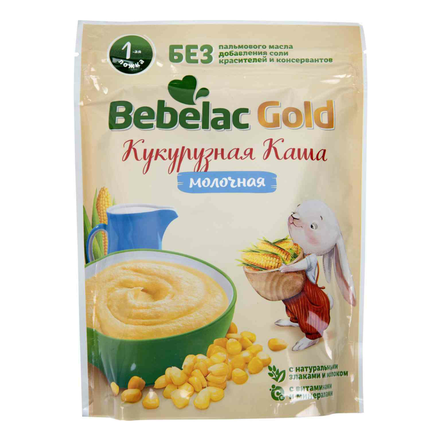 Каша Bebelac Gold кукурузная молочная с 5 месяцев 180 г