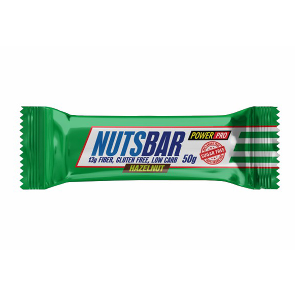 Батончик протеиновый Power Pro Nuts Bar с фундуком и карамелью 50 г