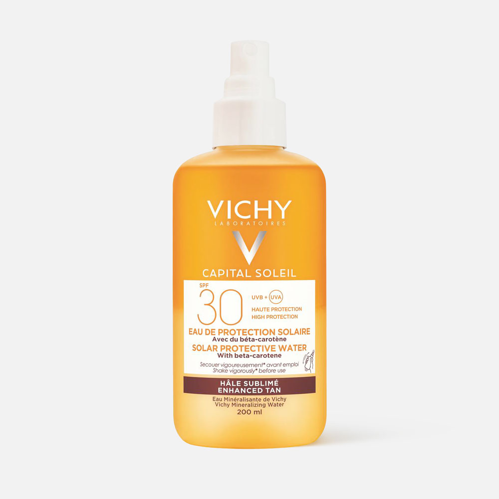 Солнцезащитный спрей для тела VICHY Capital Soleil SPF30 двухфазный активатор загара 200мл 3780₽